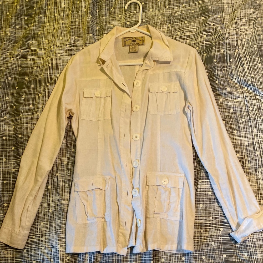White linen shirt